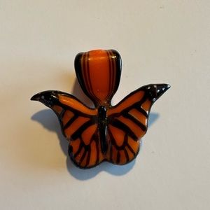 Glass Blown Butterfly Pendant